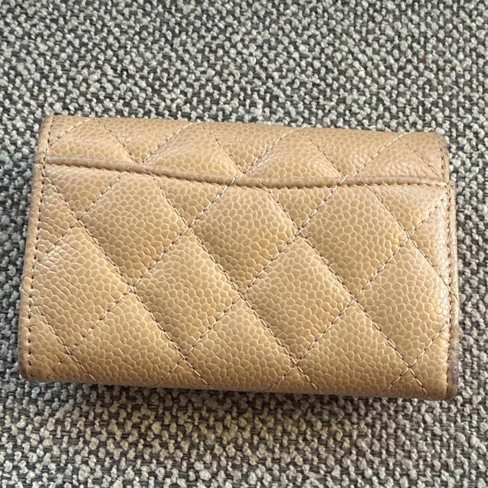 Chanel Tan Quilted Leather Wallet - Picture 7 of 16